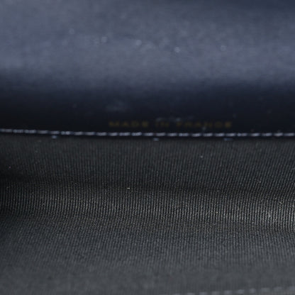 Chanel Metallic Lambskin Quilted Flap Card Holder Wallet Dark Blue 5 of 7