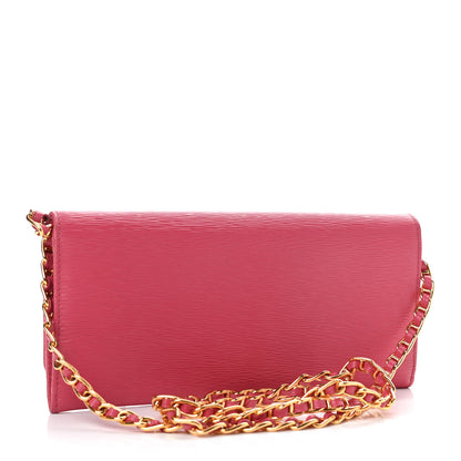 Prada Vitello Move Oro Chain Wallet Peonia 2 of 4