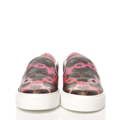 Louis Vuitton Monogram Bay Slip On Harbor Sneakers 39.5 Rose Ballerine Poppy 2 of 8