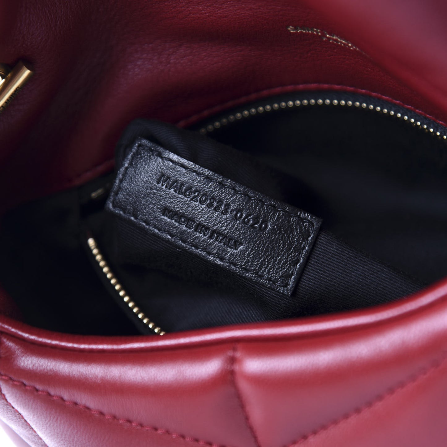 Lambskin Quilted Toy Loulou Puffer Monogram Chain Satchel Red