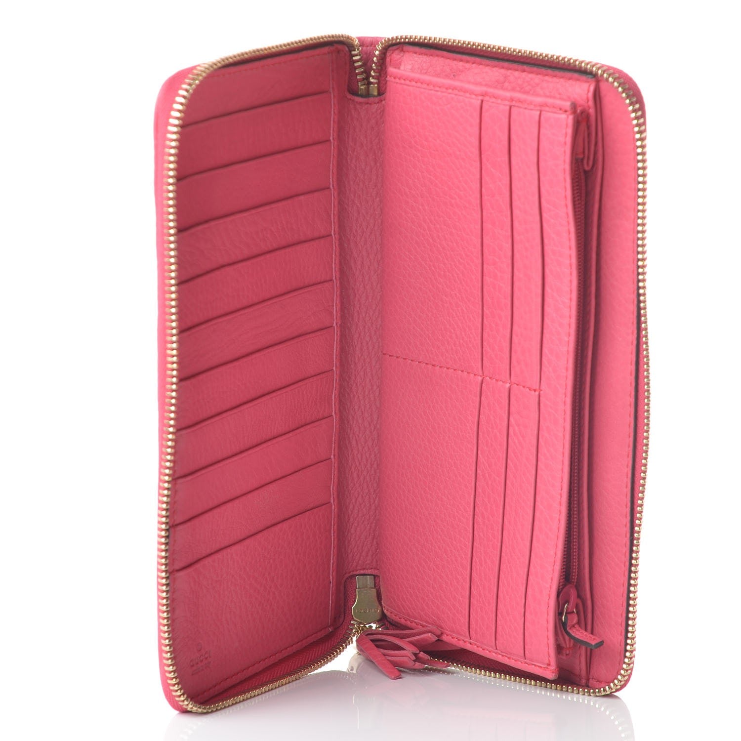 Gucci Calfskin Large Soho Zip Around Wallet Pink 5 of 7
