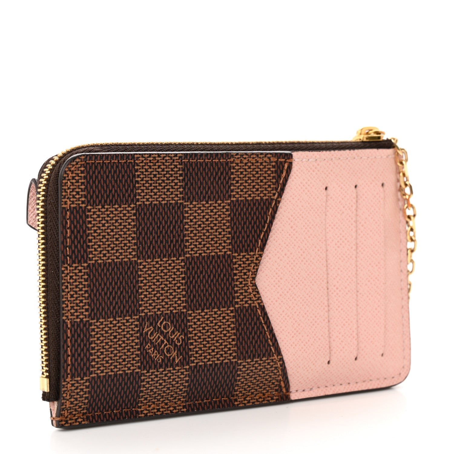Louis Vuitton Damier Ebene Recto Verso Card Holder Rose Ballerine 3 of 11