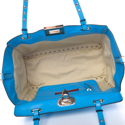 Valentino Garavani Vitello Small Rockstud Tote Parrot 20 of 24