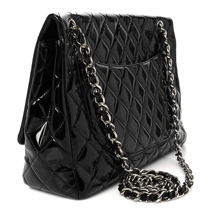 Chanel Patent Quilted Maxi Single Flap Black 3 of 11