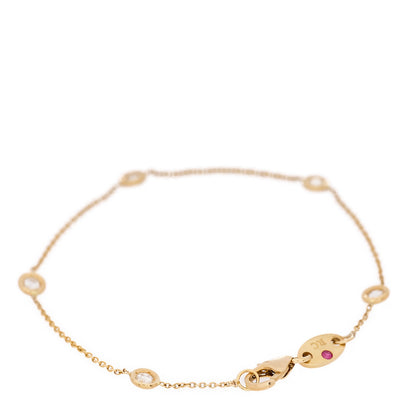 Roberto Coin 18K Yellow Gold Diamond By the Inch Five Station Bracelet 2 of 4