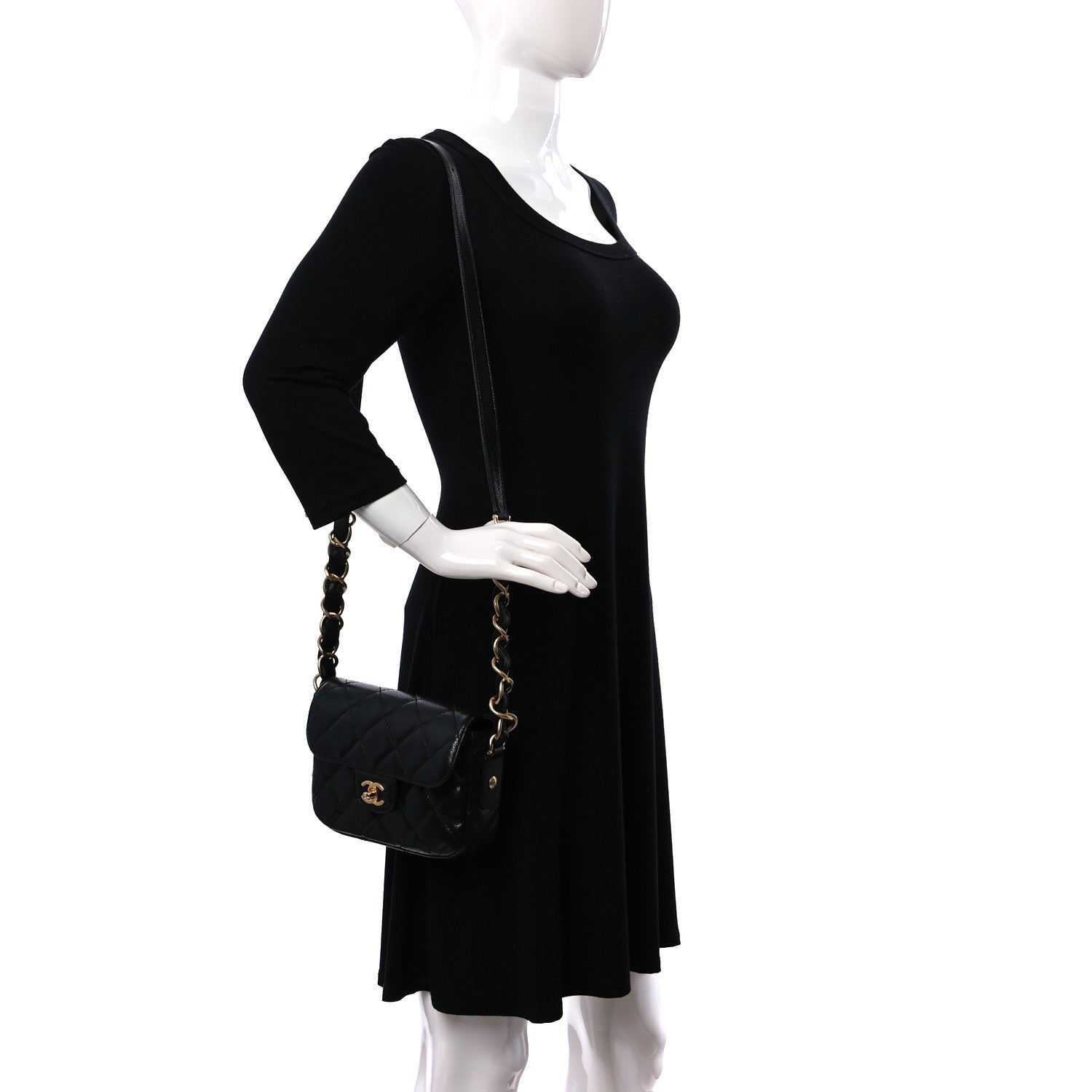 Chanel Caviar Quilted Mini Chain Flap Black 2 of 11