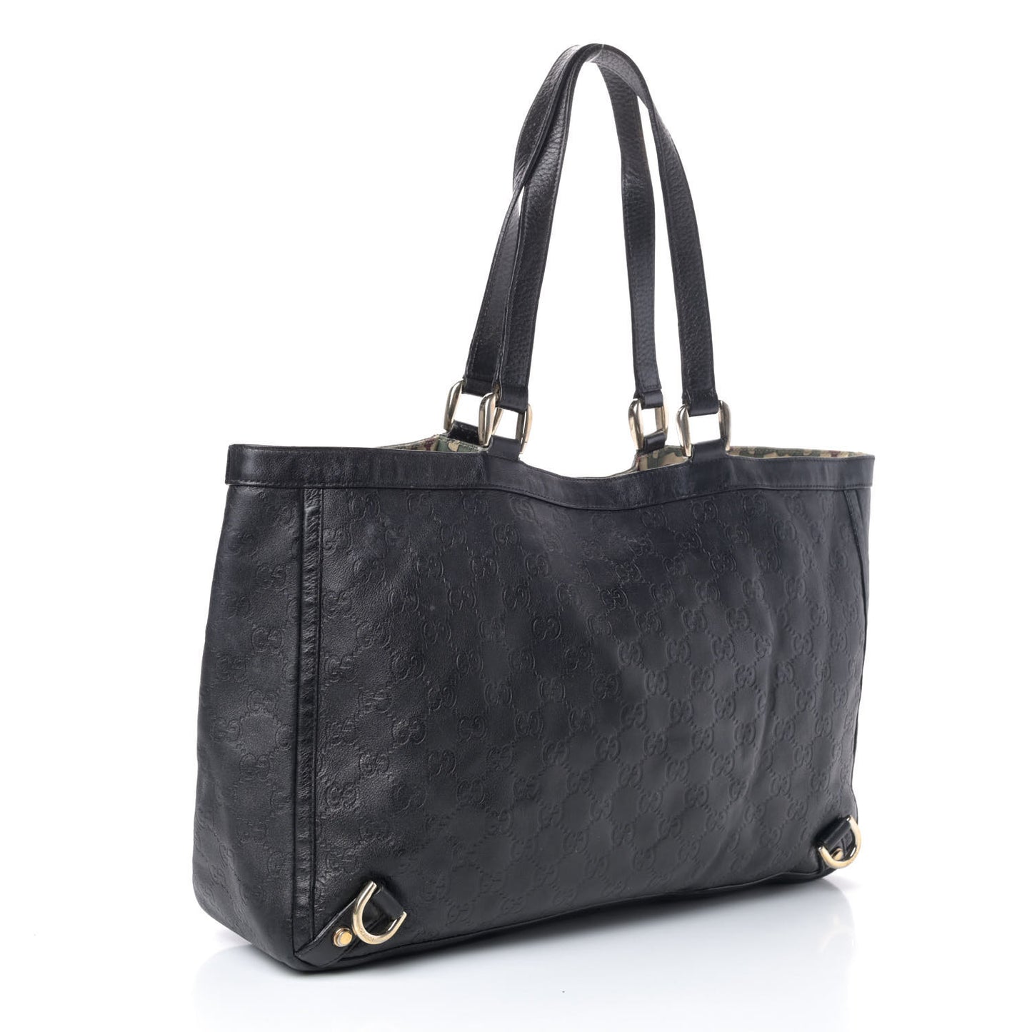 Guccissima Large Abbey Tote Black