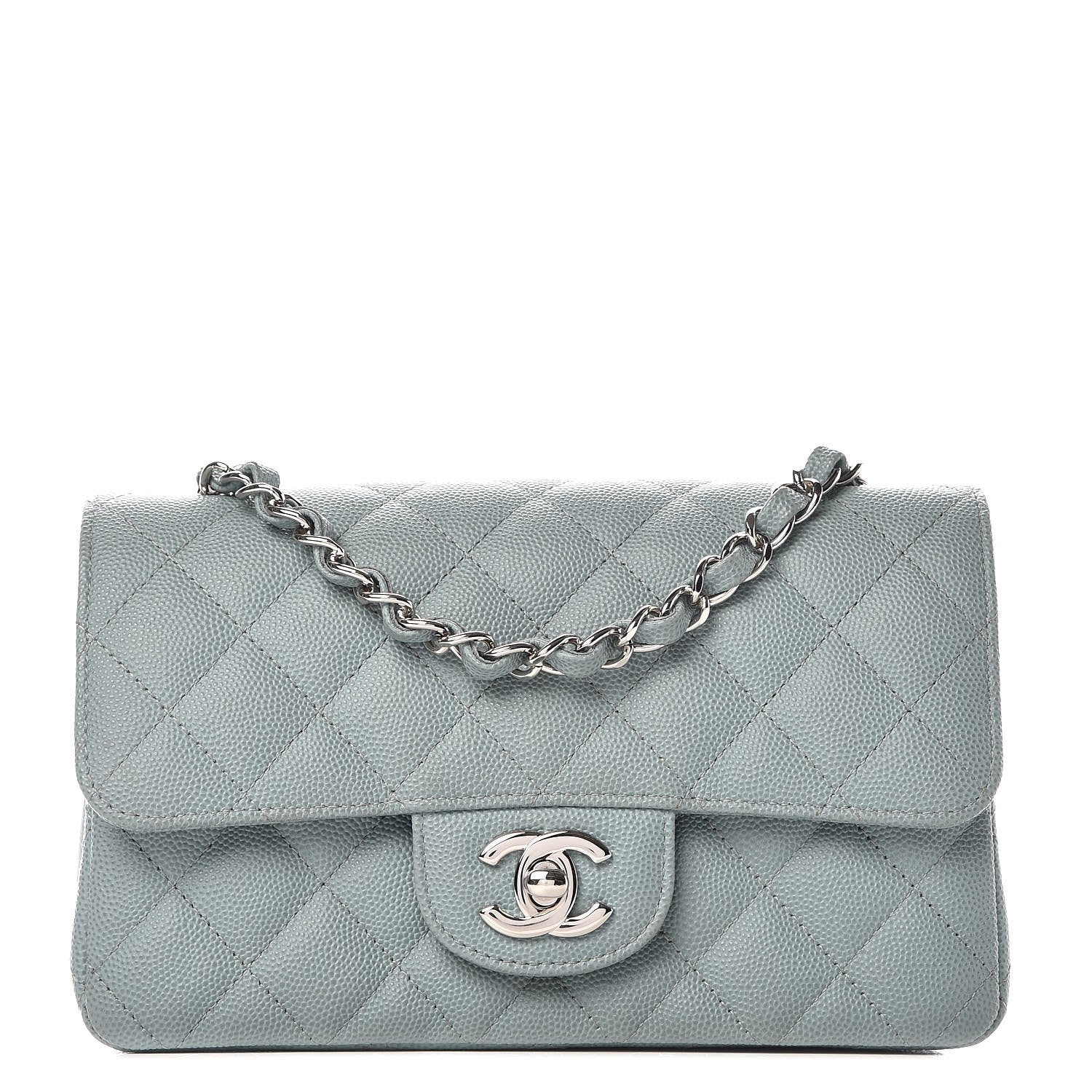 Chanel Caviar Quilted Mini Rectangular Flap Green 1 of 9