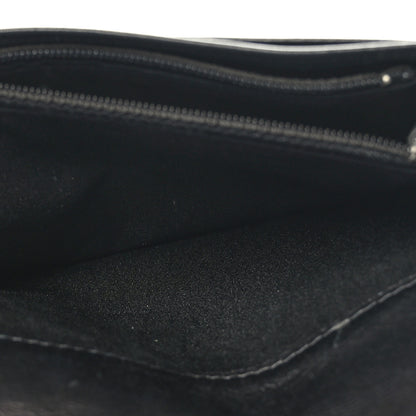Chanel Patent Camellia Embossed Yen Wallet Black 6 of 10