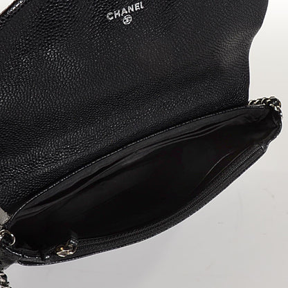 Chanel Caviar Half Moon Wallet On Chain WOC Black 5 of 8