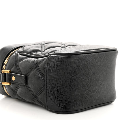 Saint Laurent Grain de Poudre Quilted 80's Vanity Bag Black 9 of 10