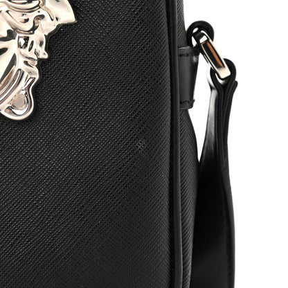 Versace Saffiano Small Medusa Messenger Bag Black 10 of 10