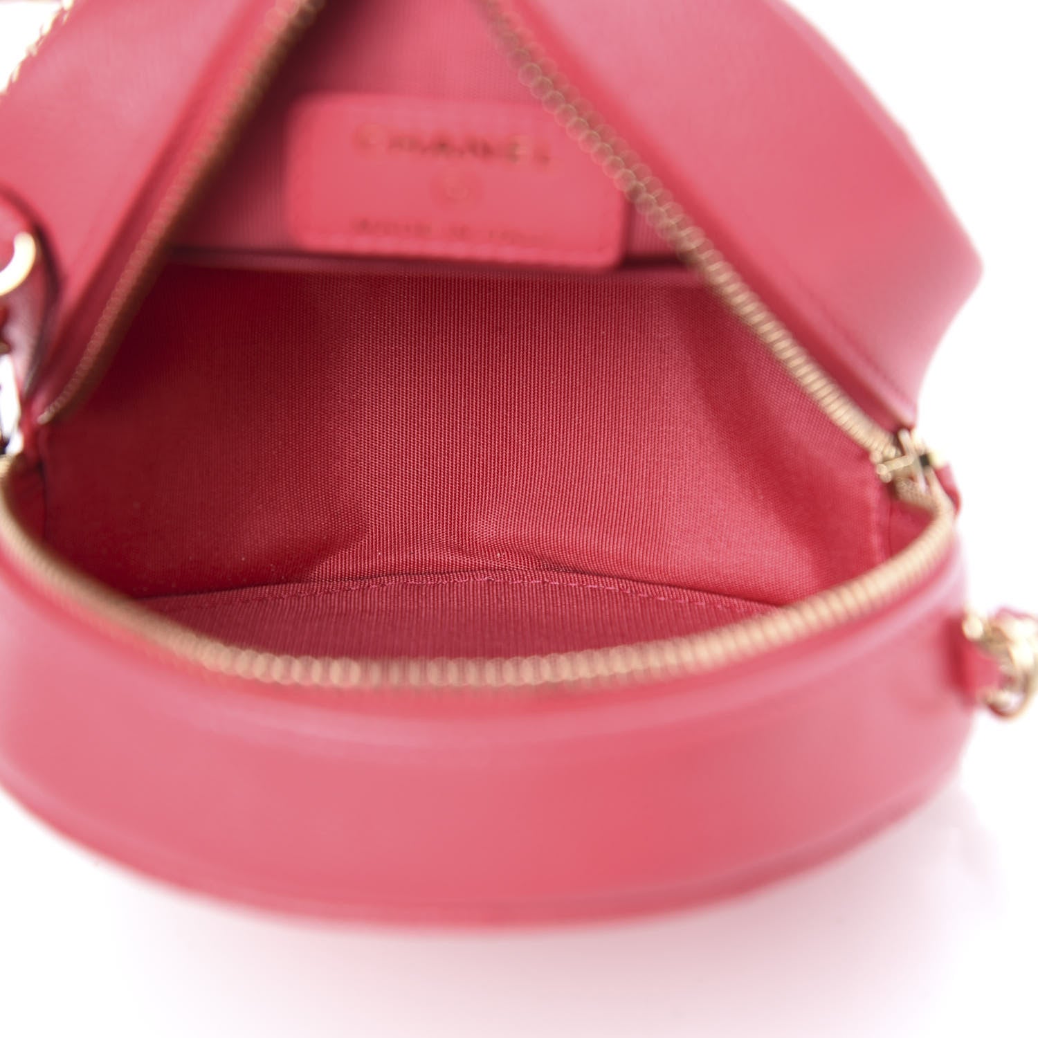 Chanel Caviar Quilted French New Wave Round Clutch With Chain Pink 5 of 11