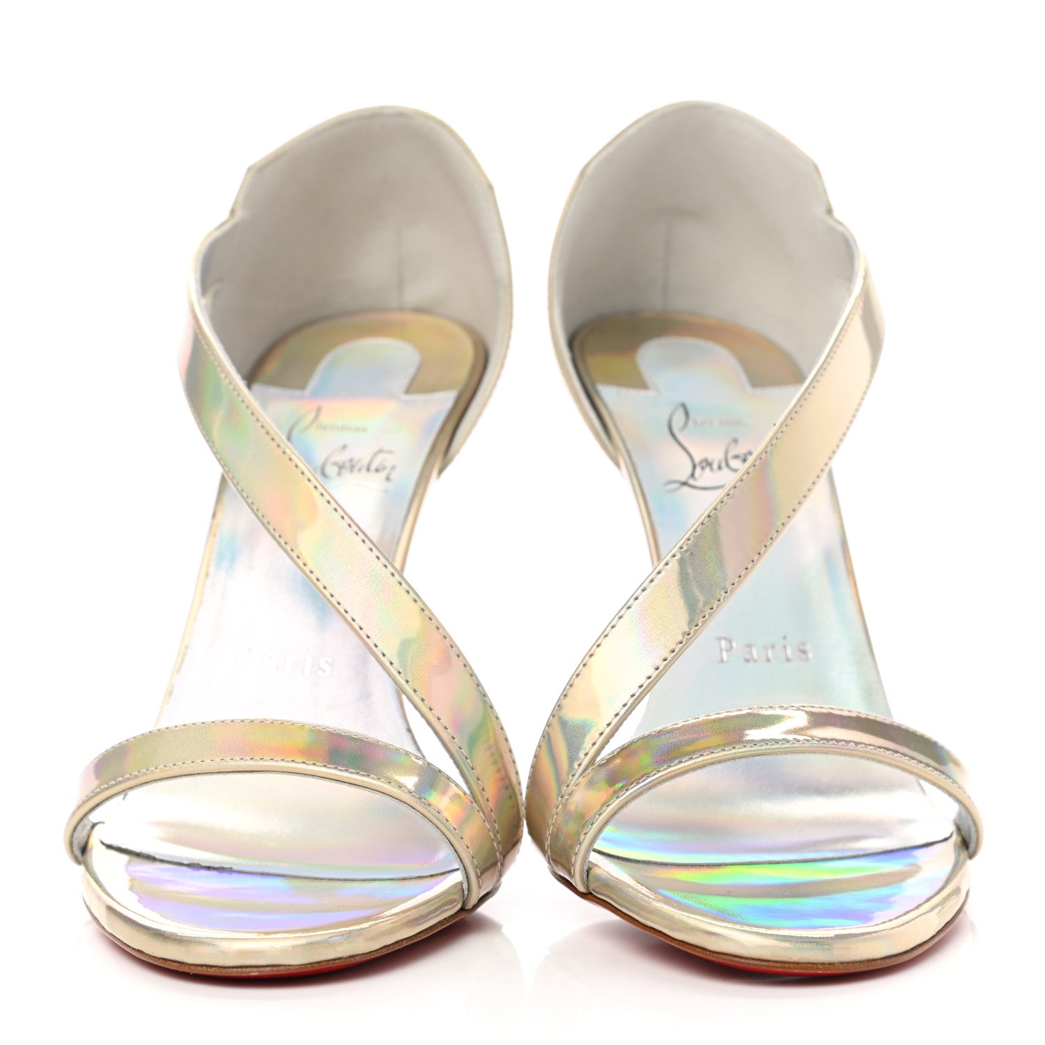 Christian Louboutin Patent Psychic Astridal 100 Pumps 37 Gold 2 of 9
