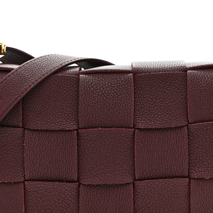 Bottega Veneta Grained Calfskin Maxi Intrecciato Cassette Crossbody Bag Bordeaux 8 of 13