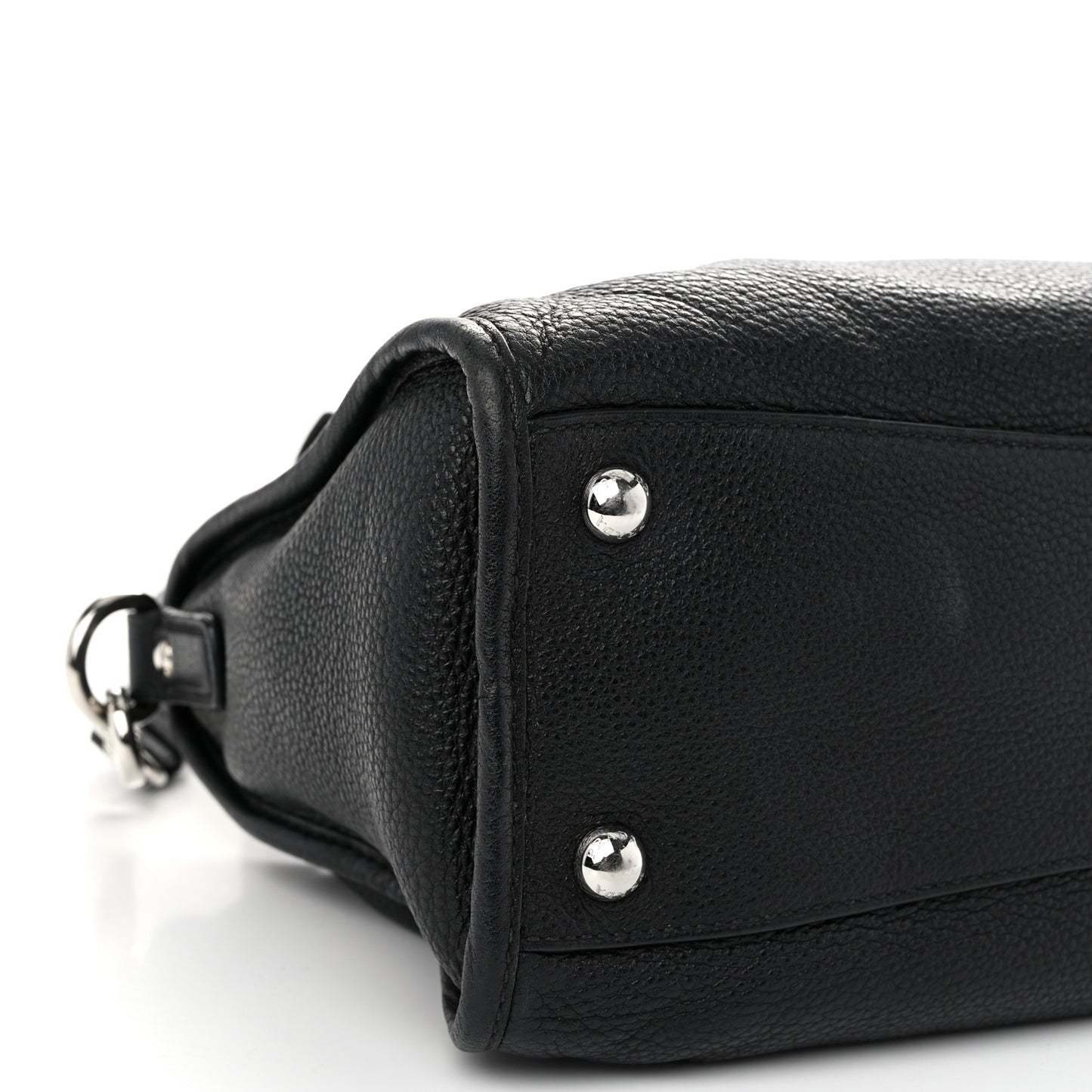 Vitello Daino Shopping Satchel Black