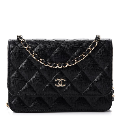 Chanel Caviar Quilted Mini Wallet On Chain WOC Black 1 of 11