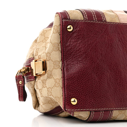 Gucci Monogram Medium Aviatrix Boston Ebony Bordeaux 9 of 11