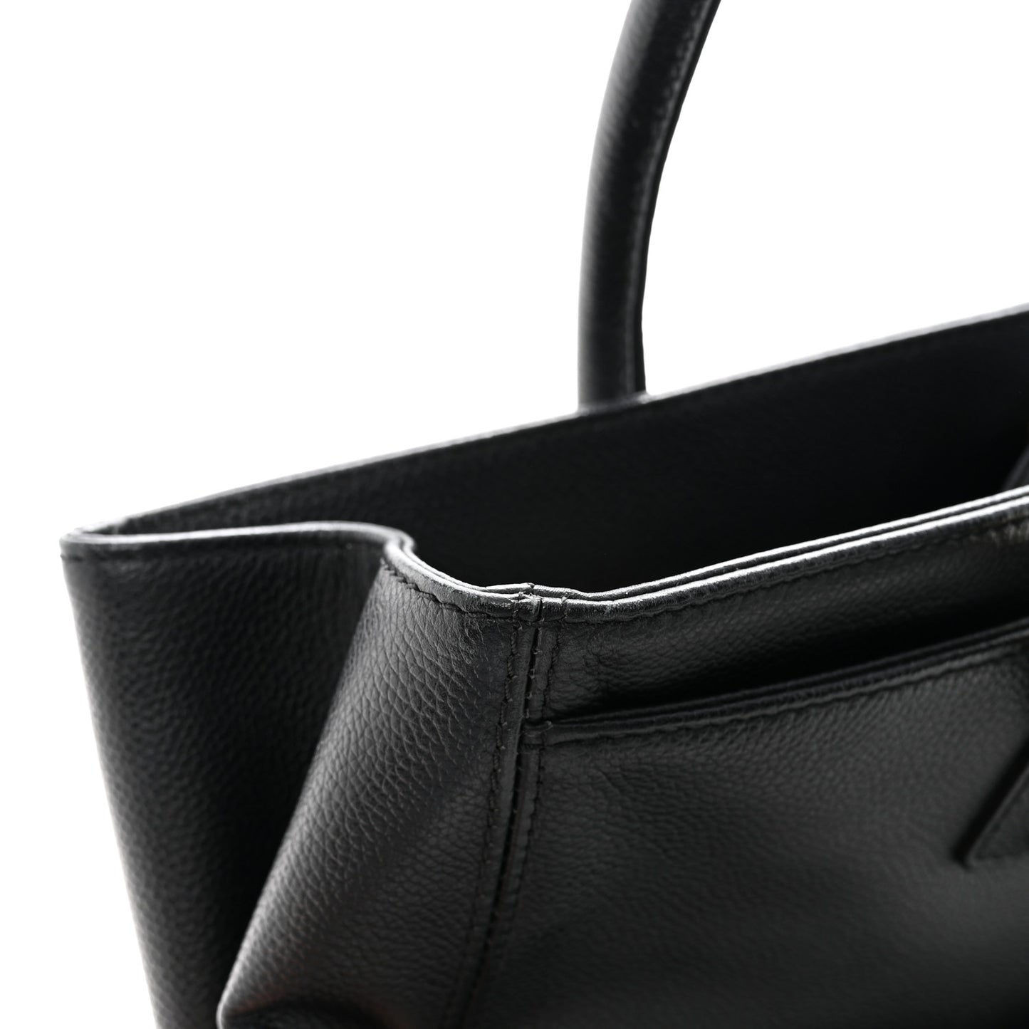 Calfskin Cerf Executive Shopper Tote Black
