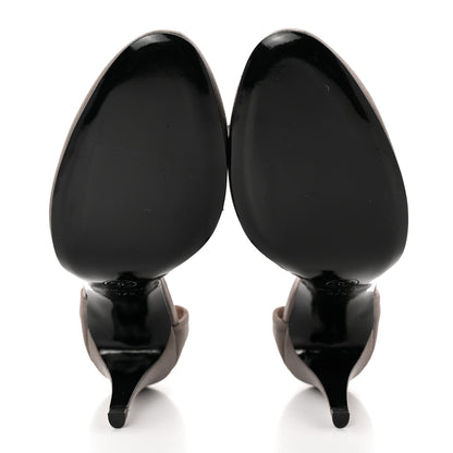 Chanel Satin Crystal Pumps 37.5 Dark Grey 5 of 11