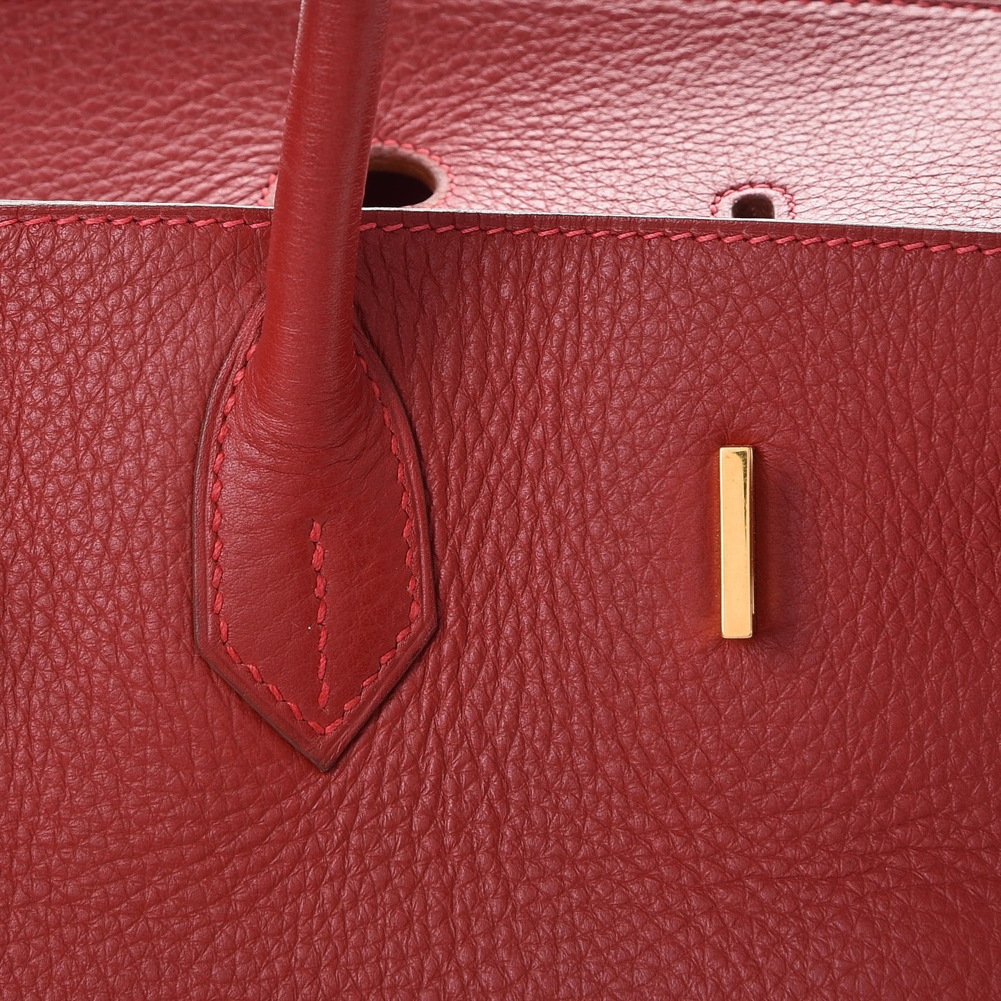 Taurillon Clemence Birkin 40 Rouge Casaque