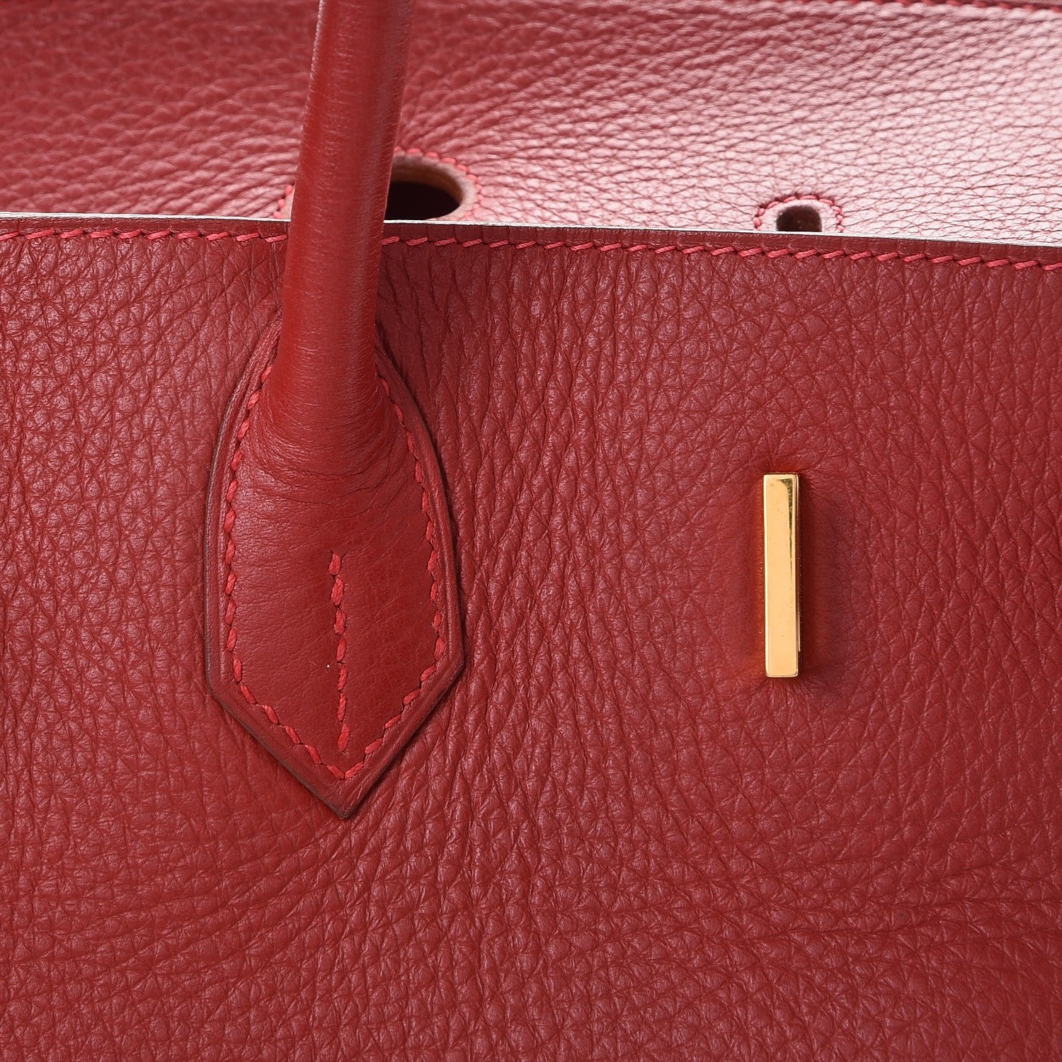 Hermes Taurillon Clemence Birkin 40 Rouge Casaque 26 of 46