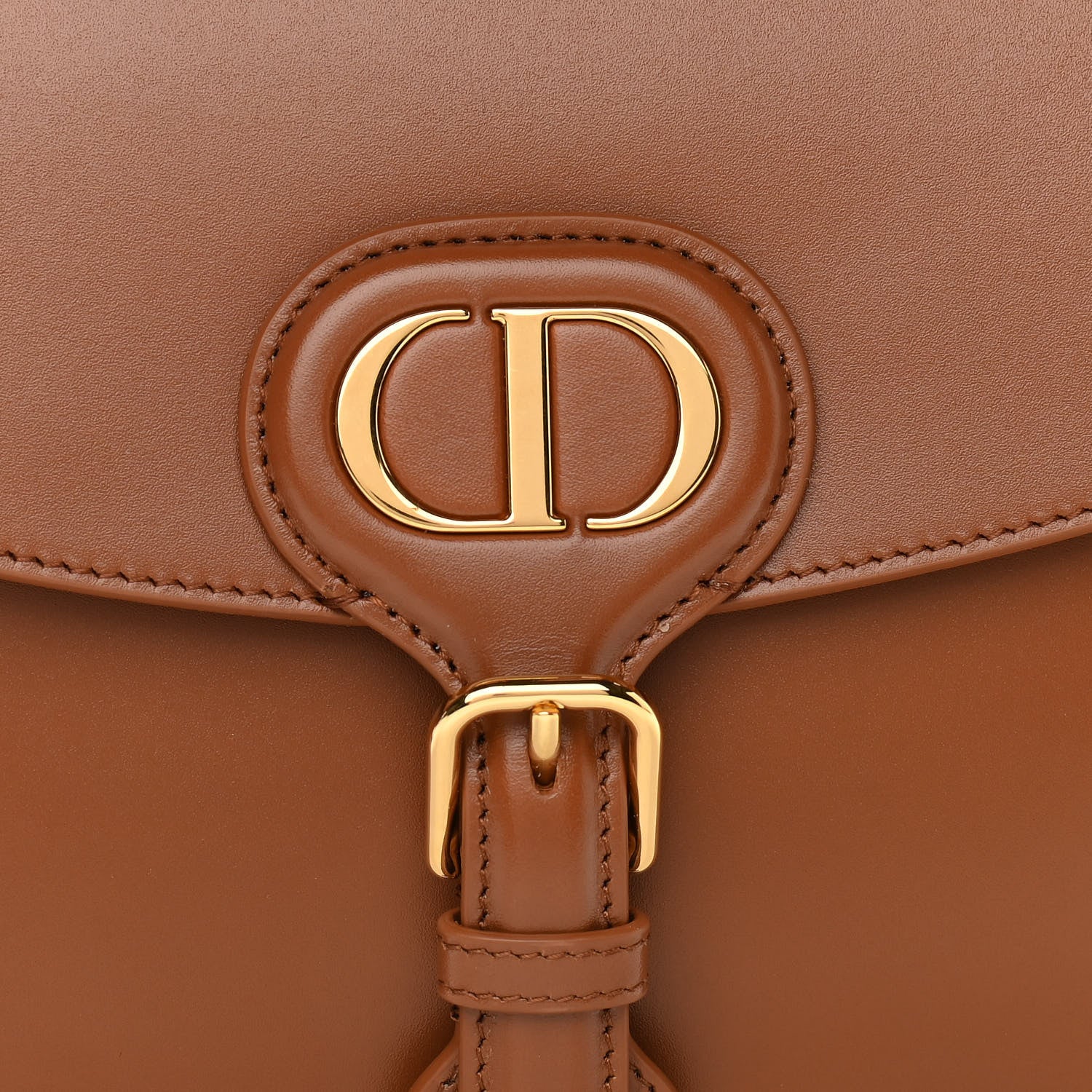Christian Dior Box Calfskin Medium Bobby Flap Dark Tan 7 of 10