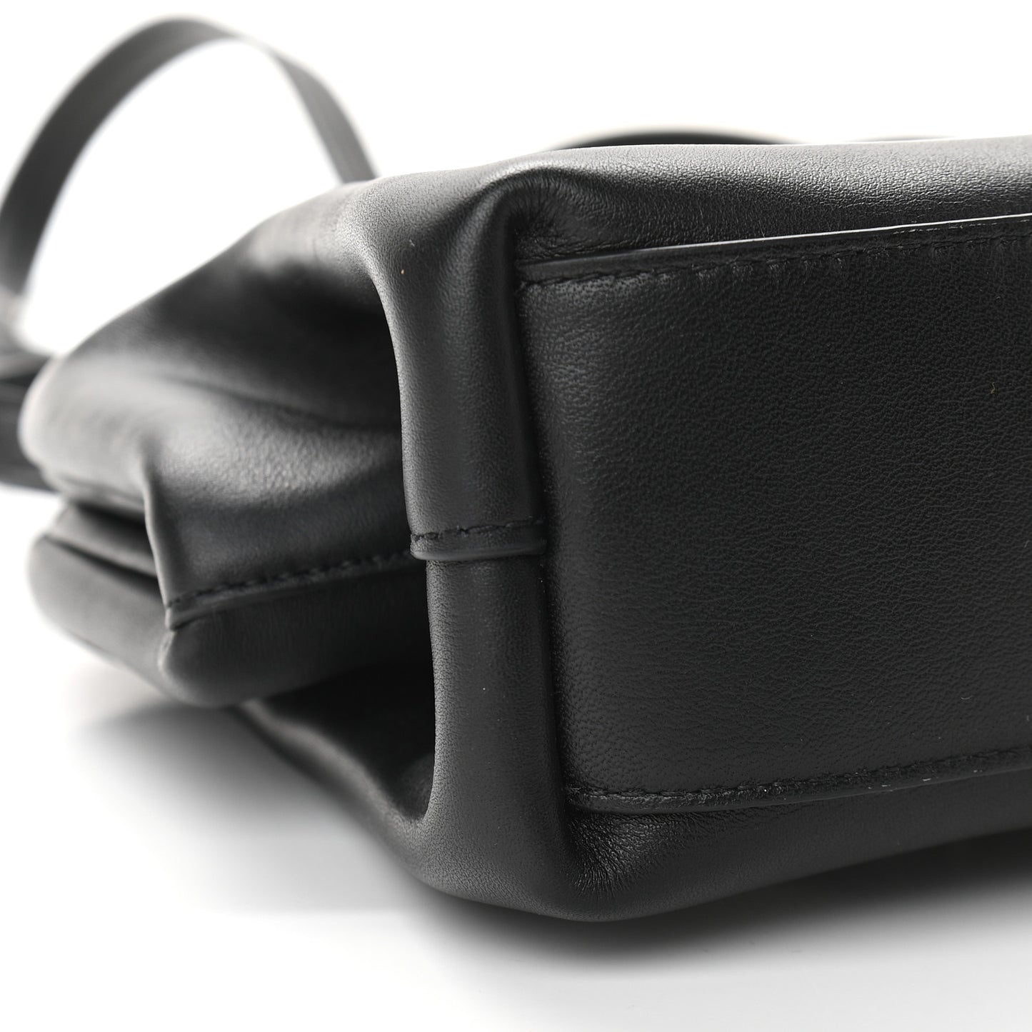 Calfskin Small The Point Triangle Bag Black