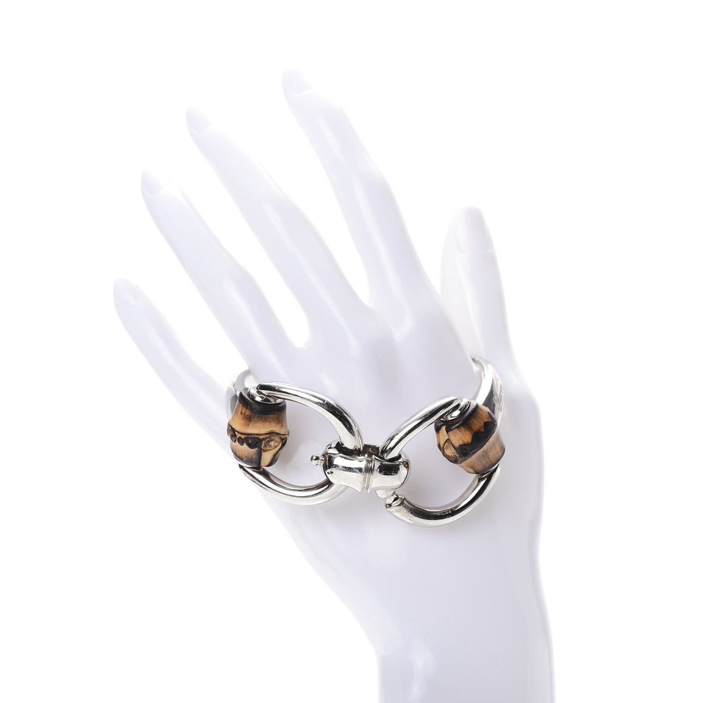 Sterling Silver Bamboo Horsebit Bracelet