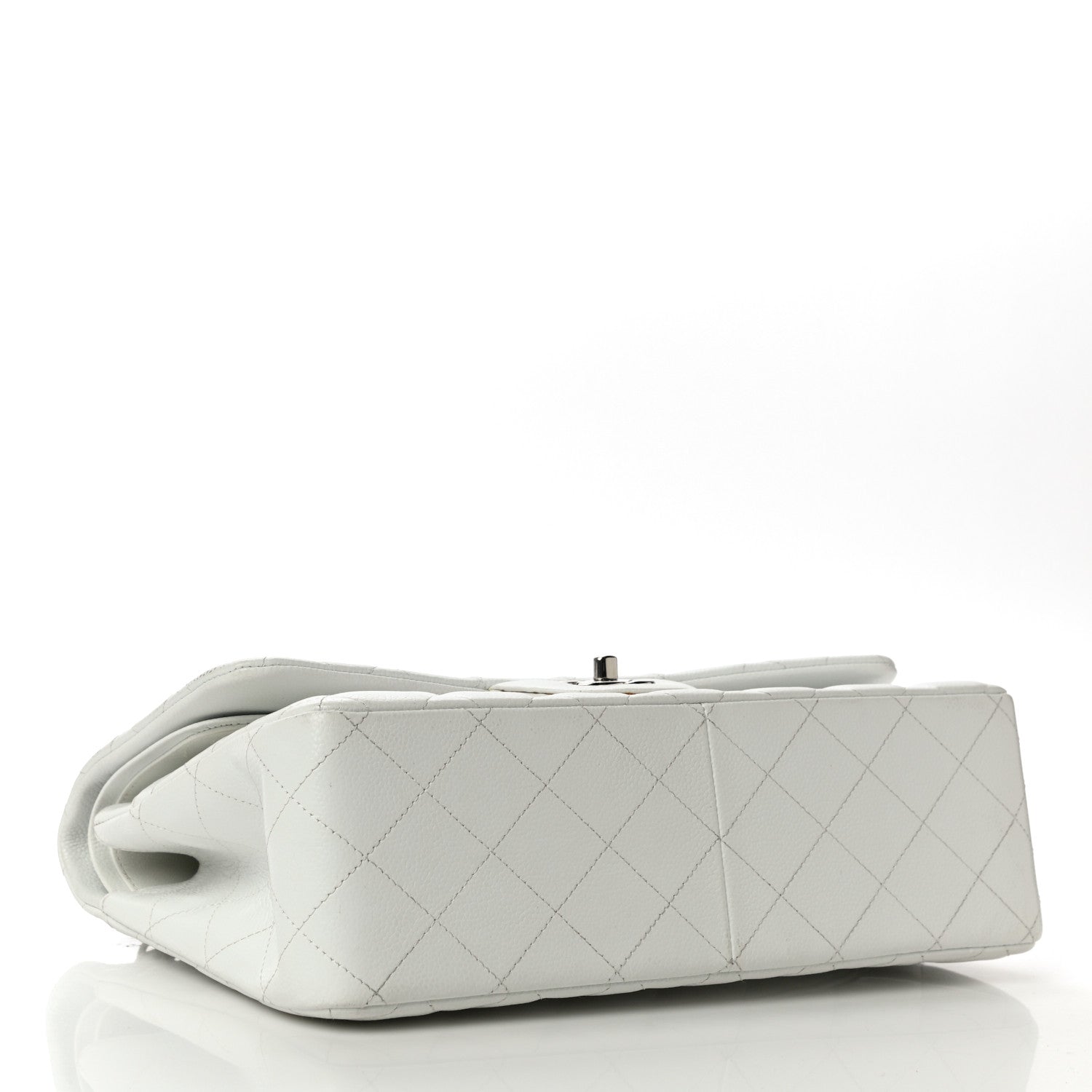 Chanel Caviar Quilted Jumbo Double Flap White 4 of 10
