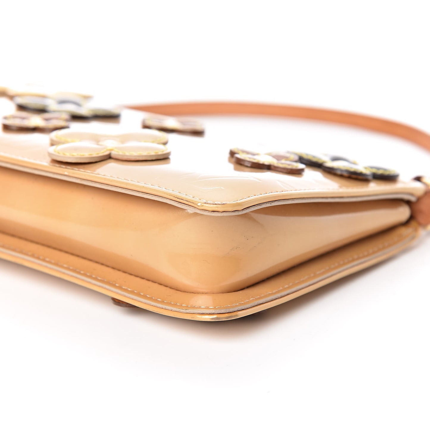 Vernis Lexington Fleurs Pochette Beige