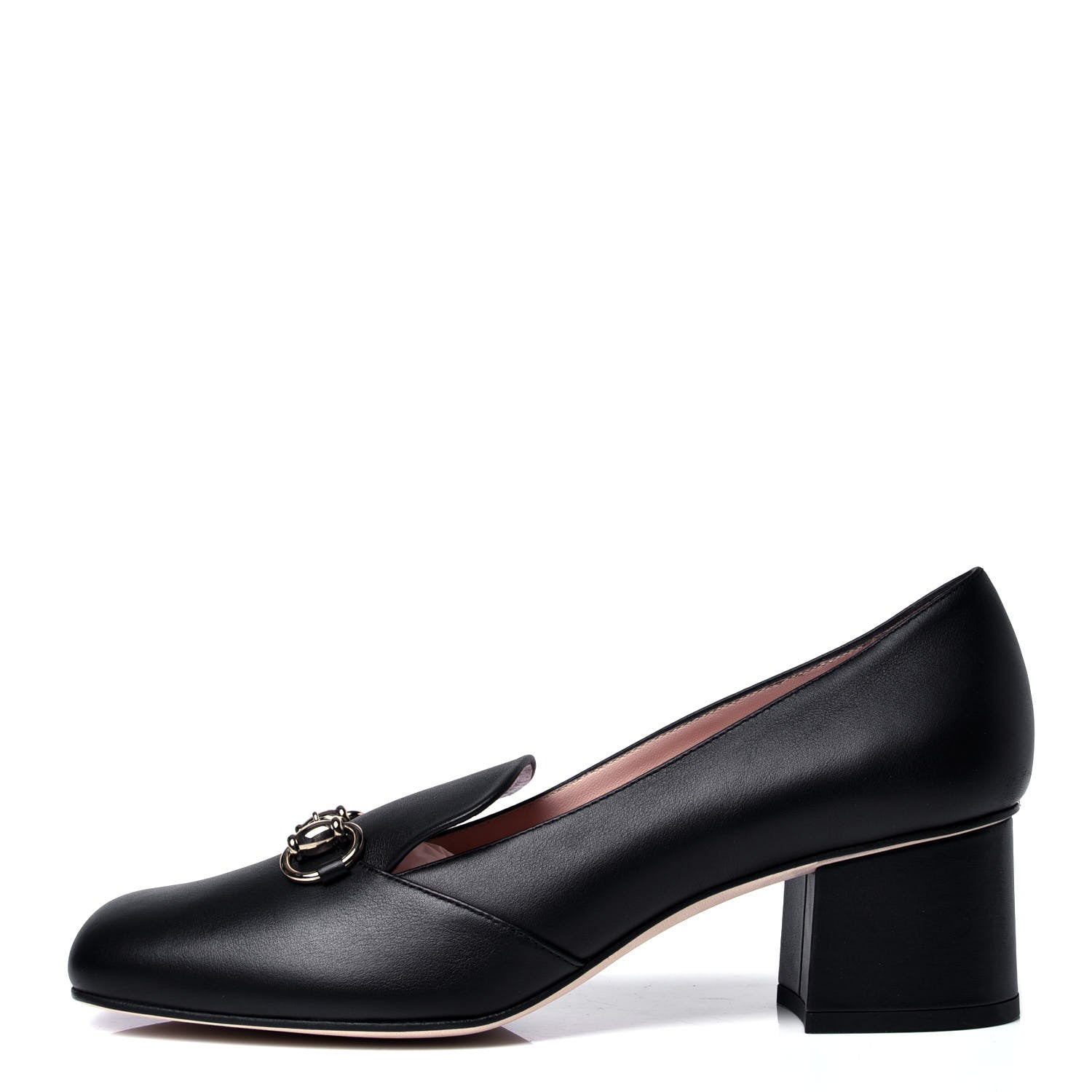 Gucci Calfskin Horsebit Loafer Pumps 39 Black 1 of 6