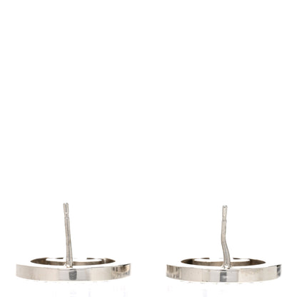 Chanel Crystal CC Round Earrings Silver 3 of 4