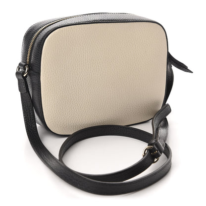 Gucci Dollar Calfskin Bi-Color Small Soho Disco Bag Mystic White Black 3 of 10