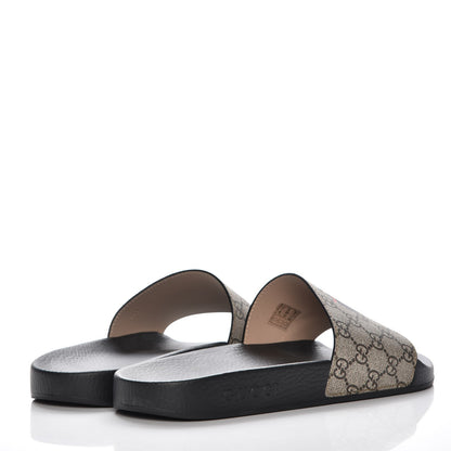 Gucci GG Supreme Monogram Wolf Mens Slide Sandals 11 Beige 4 of 10