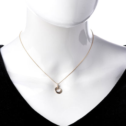 Cartier 18K Pink Yellow White Gold Diamond Trinity Pendant Necklace 2 of 5