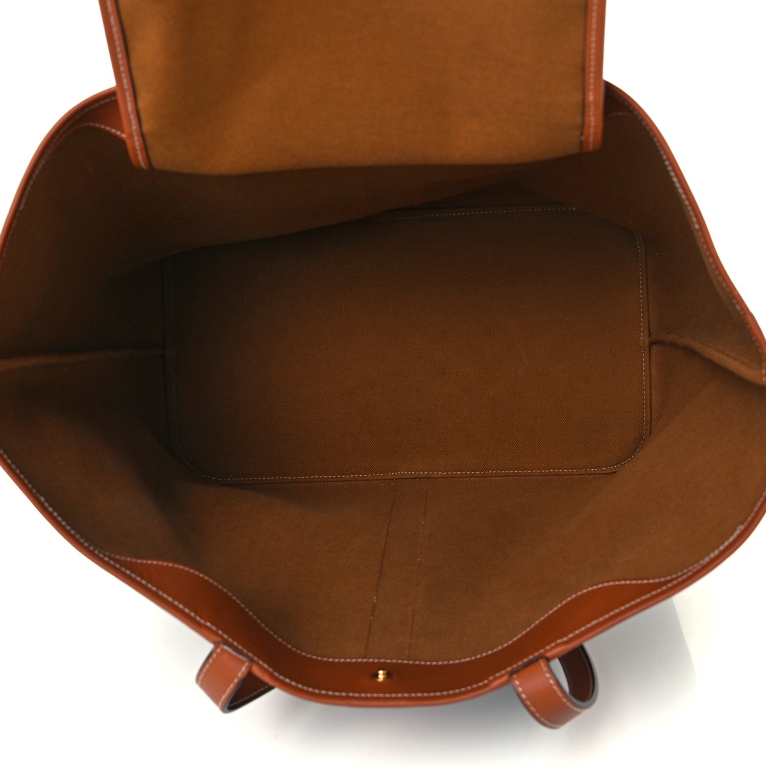Celine Triomphe Canvas Calfskin Medium Cabas Bag Tan 5 of 10