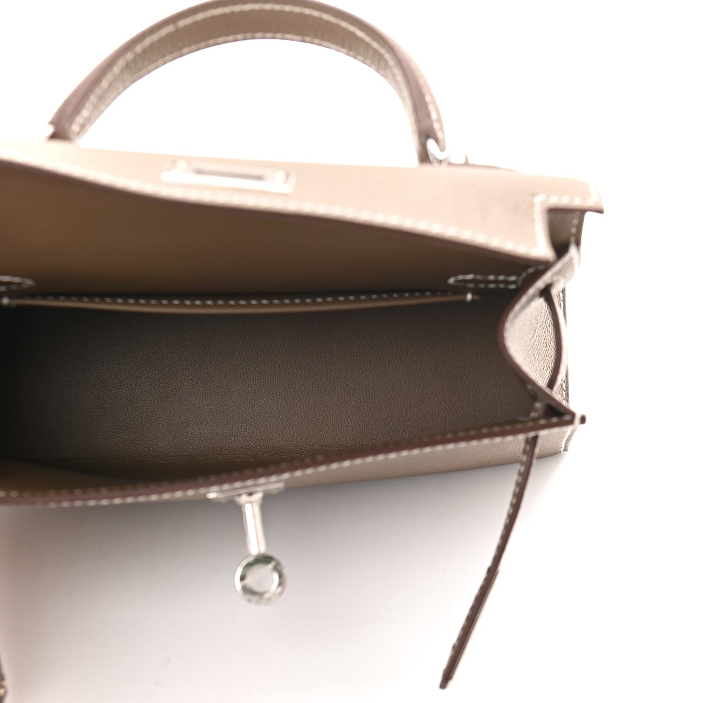 Epsom Mini Kelly Sellier 20 Etoupe