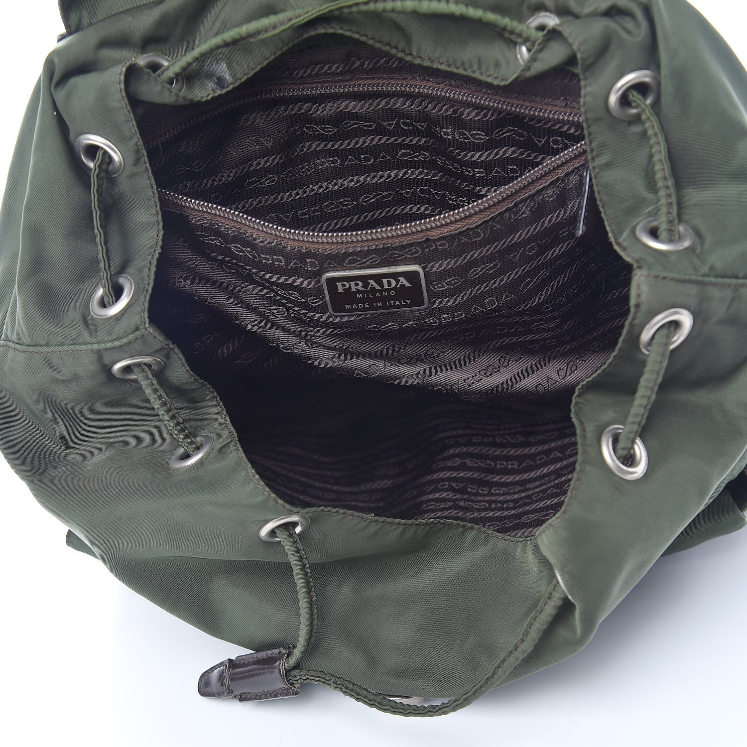 Prada Nylon Vela Medium Backpack Green 6 of 18