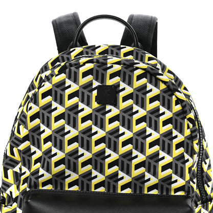 MCM Cubic Monogram Medium Backpack Black Yellow 8 of 10
