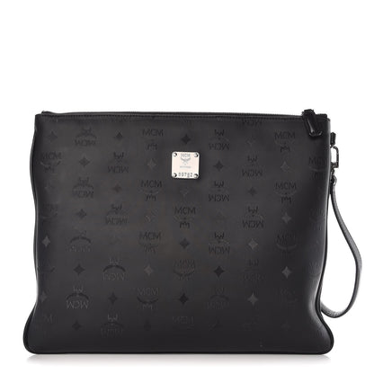 MCM Coated Canvas Studded Pouch Black 1 of 8