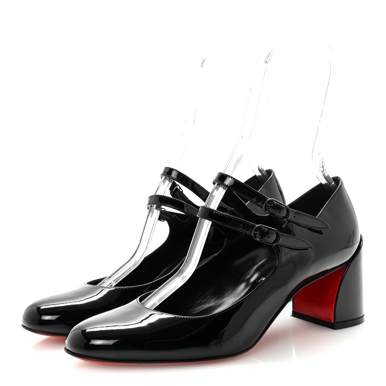 Christian Louboutin Patent Miss Jane Mary Janes 55 Pumps 39.5 Black 4 of 8