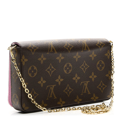 Louis Vuitton Monogram 2022 Christmas Animation Paris Pochette Felicie Chain Wallet Pink 4 of 8