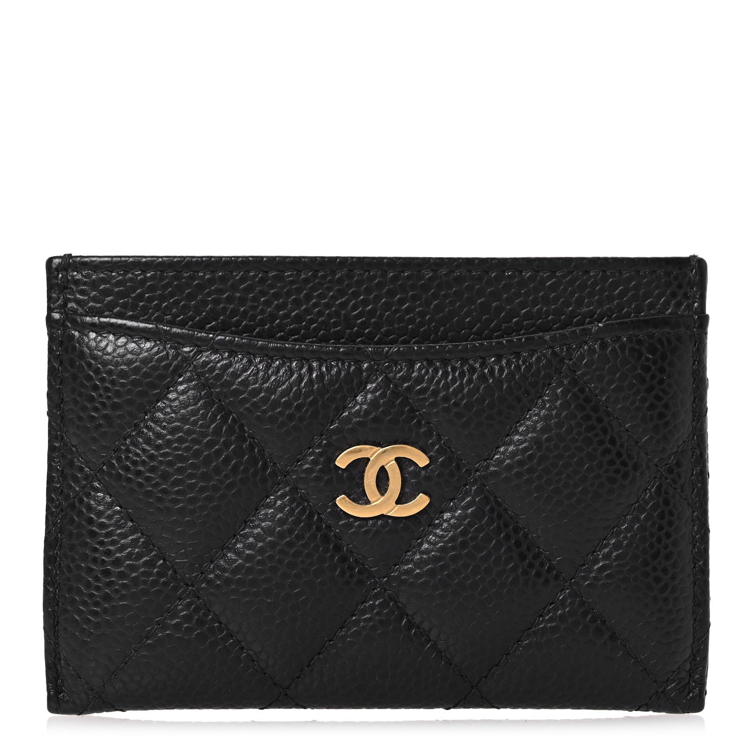 Chanel Caviar Quilted Card Holder Navy 1 of 10