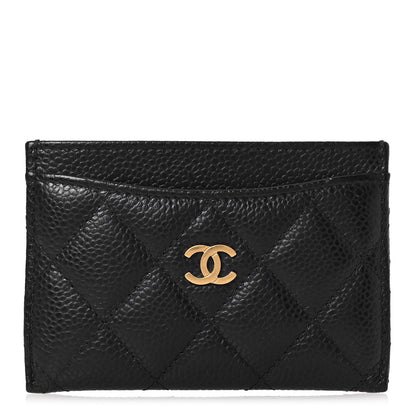 Chanel Caviar Quilted Card Holder Navy 1 of 10