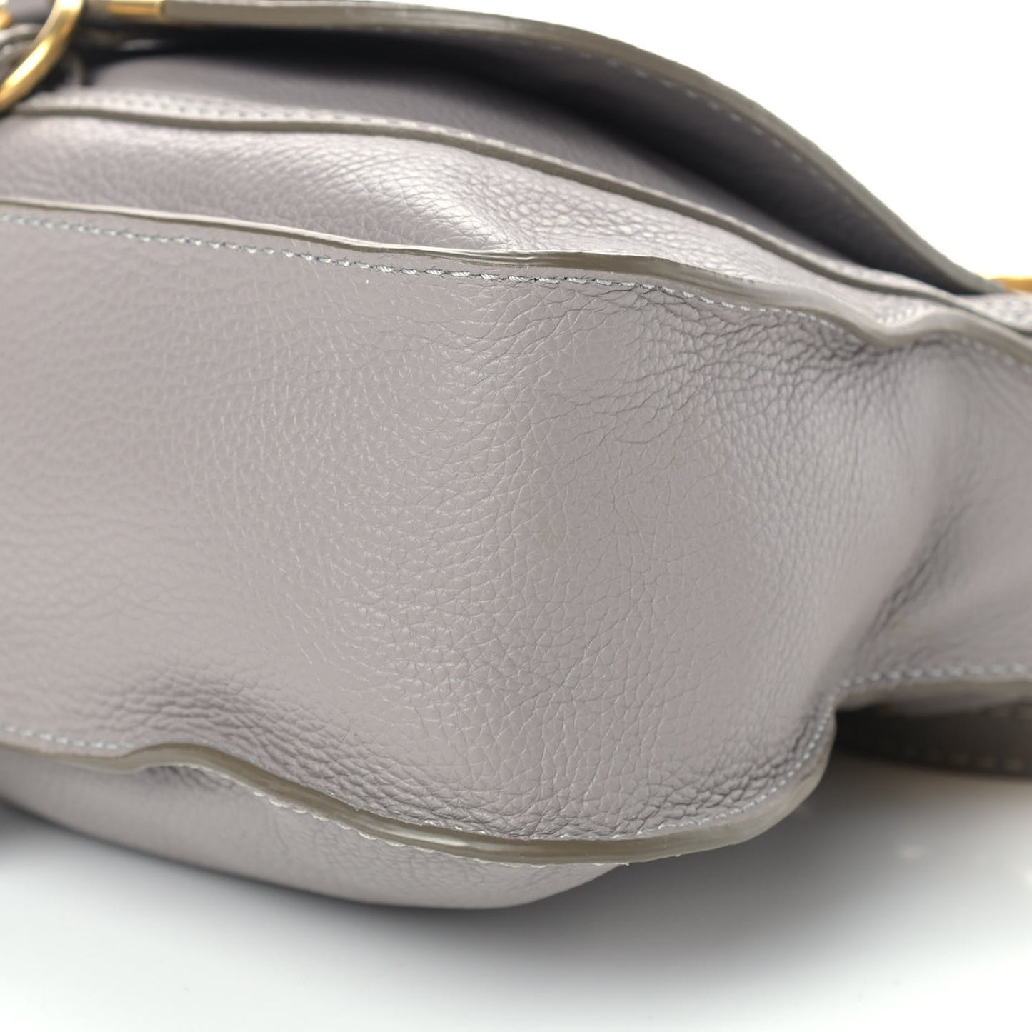 Calfskin Small Marcie Satchel Motty Grey