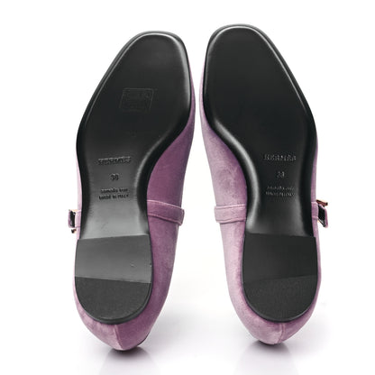 Hermes Velvet Jane Ballet Flats 38 Bruyere 5 of 9