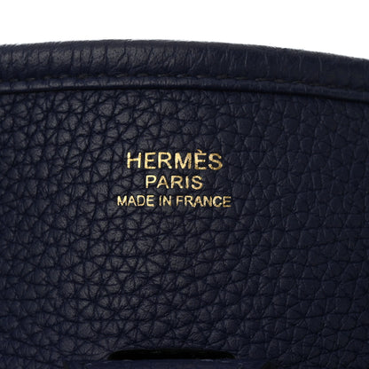 Hermes Taurillon Clemence Evelyne III PM Bleu Encre 6 of 12