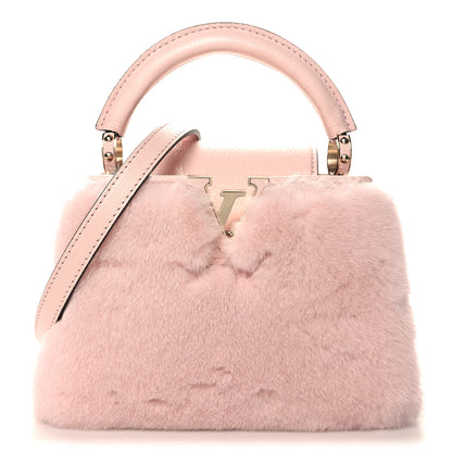 Louis Vuitton Mink Calfskin Goatskin Capucines Mini Rosewater Pink 1 of 9