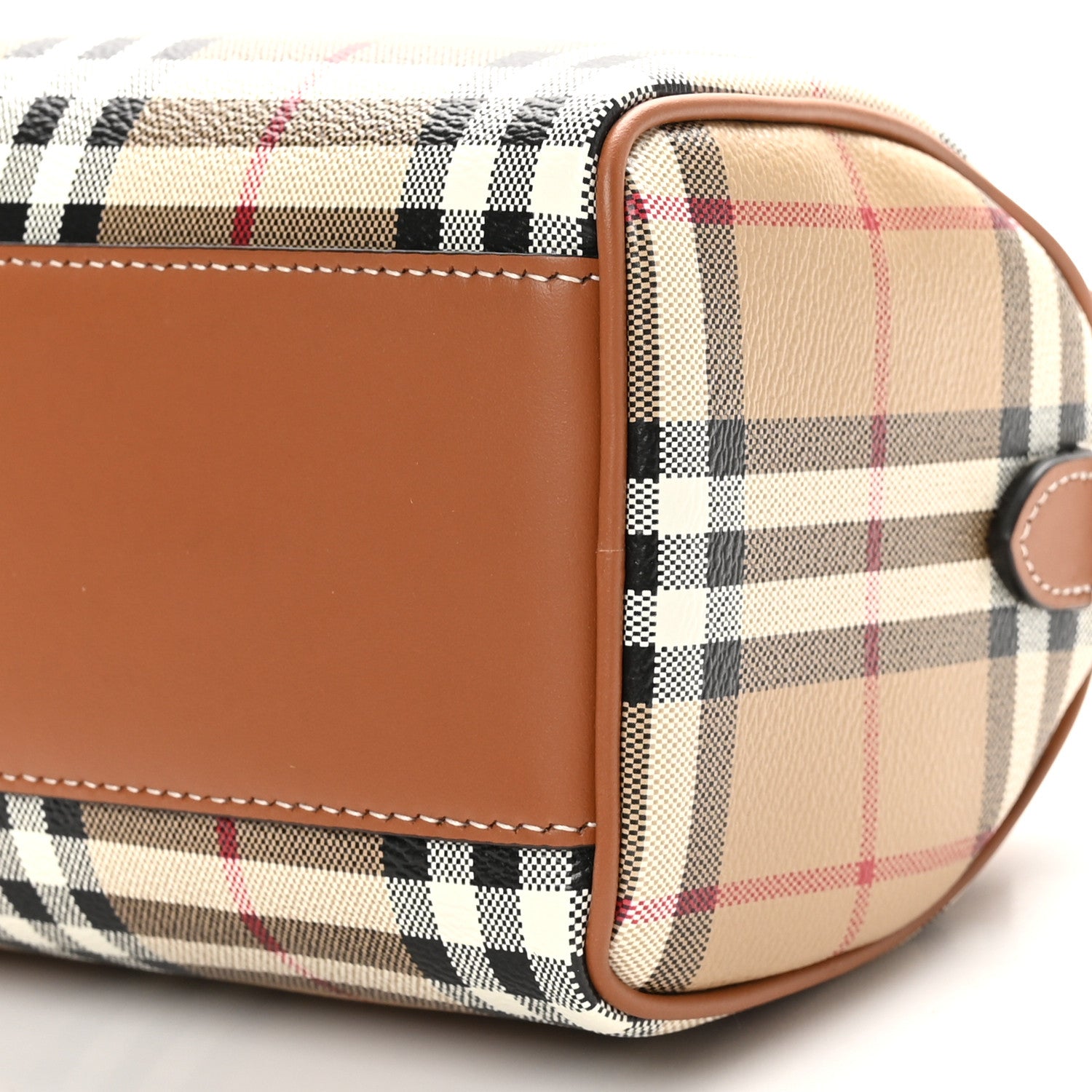 Burberry Vintage Check Mini Bowling Bag Briar Brown 9 of 9